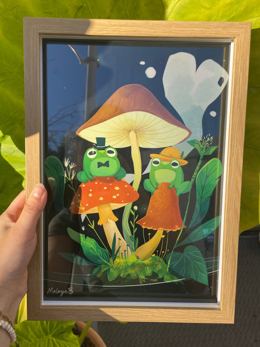 Print Couple de grenouilles