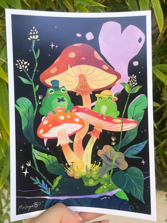 Print Couple de grenouilles