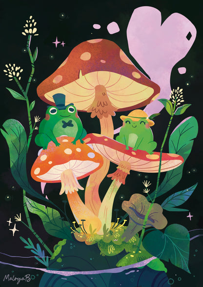 Pair of frogs print