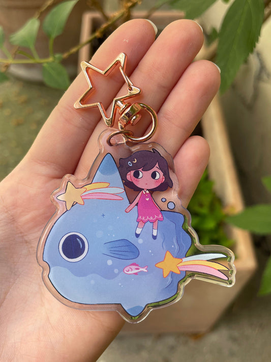 Porte clé poisson lune
