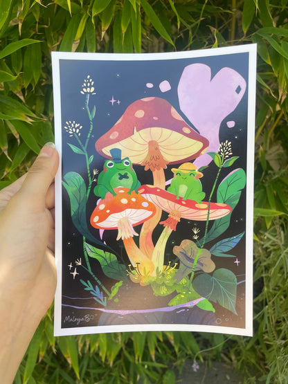 Pair of frogs print