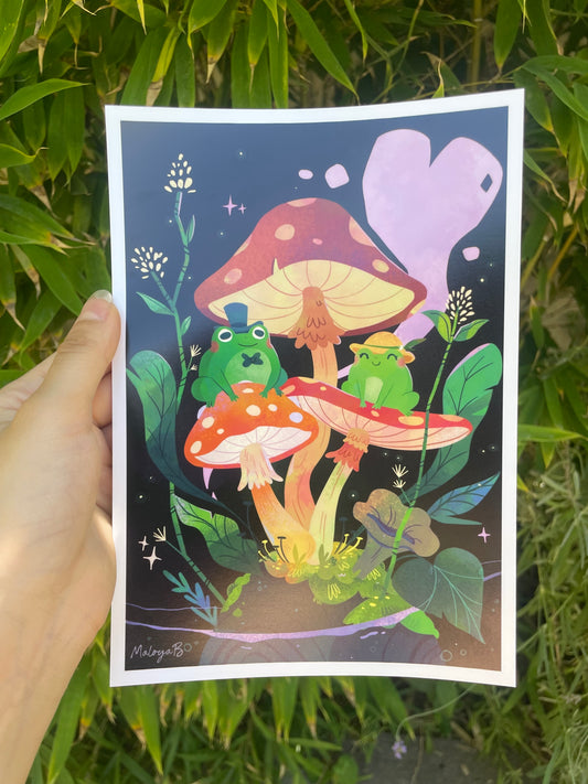 Print Couple de grenouilles